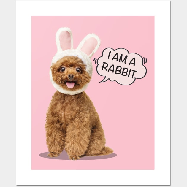 I Am A Rabbit | Poodles cute Wall Art by i am Cuta